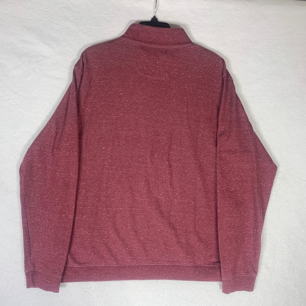 johnnie-O Men Sully 1/4 Zip Pullover Sweatshirt Red XL heathered Cotton Lyocell - Picture 4 of 11